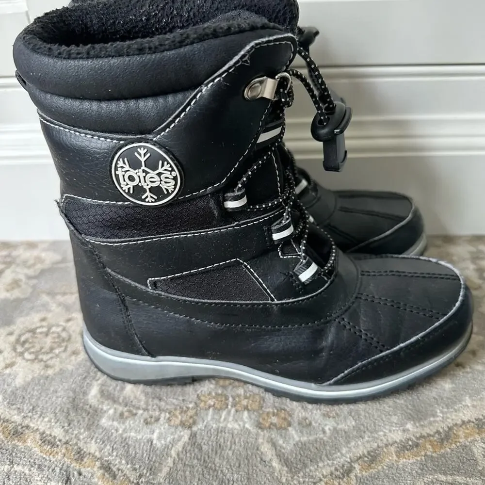 Totes Unisex Boots, Black, Youth Size 3